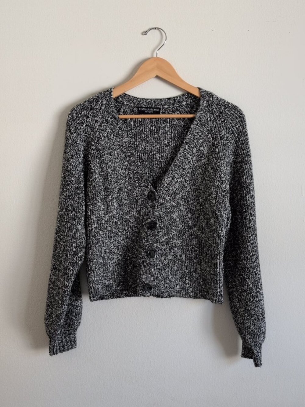 Central Park West Marled Cropped Cardigan